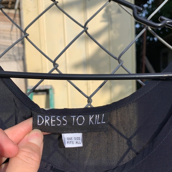 Vintage Jane Mohr DTK Black Rayon Dress - Picture 4 of 13